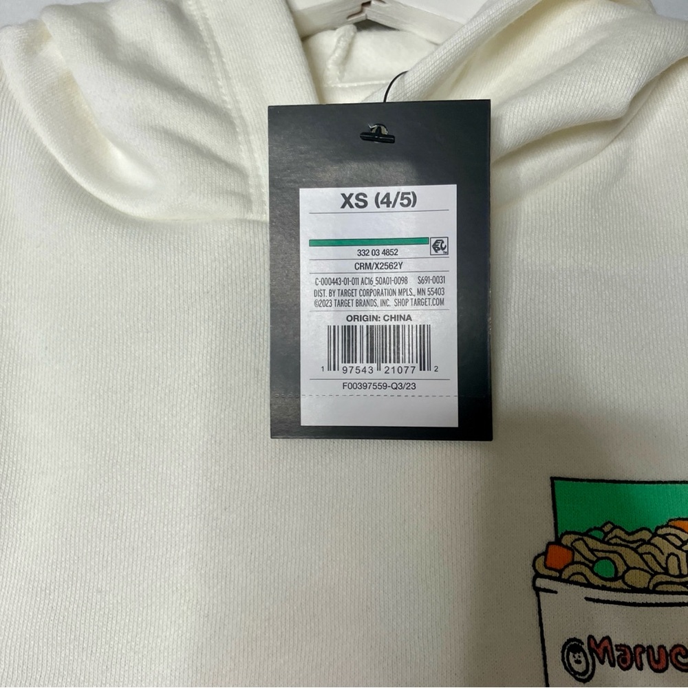 Art Class NWT XS(4/5) Boy' Maruchan Ramen Noodle Graphic Hoodie cream - Picture 16 of 16